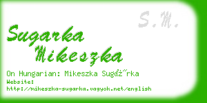 sugarka mikeszka business card